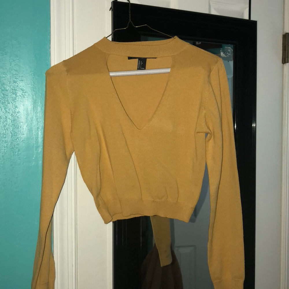 Women’s Mustard V-Neck Sweater